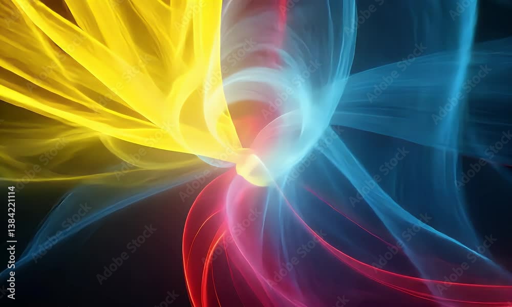 Abstract Colorful Energy Flowing Swirls Background Abstract Colorful Energy Flowing Swirls Background