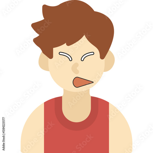 Grimacing Boy Icon