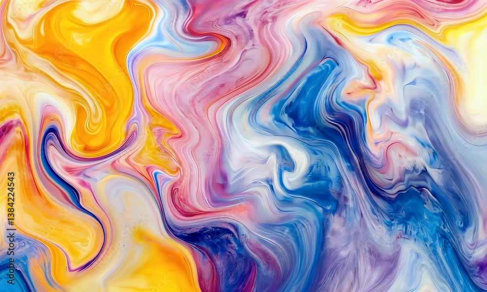 Abstract Colorful Fluid Paint Swirl Background Abstract Colorful Fluid Paint Swirl Background