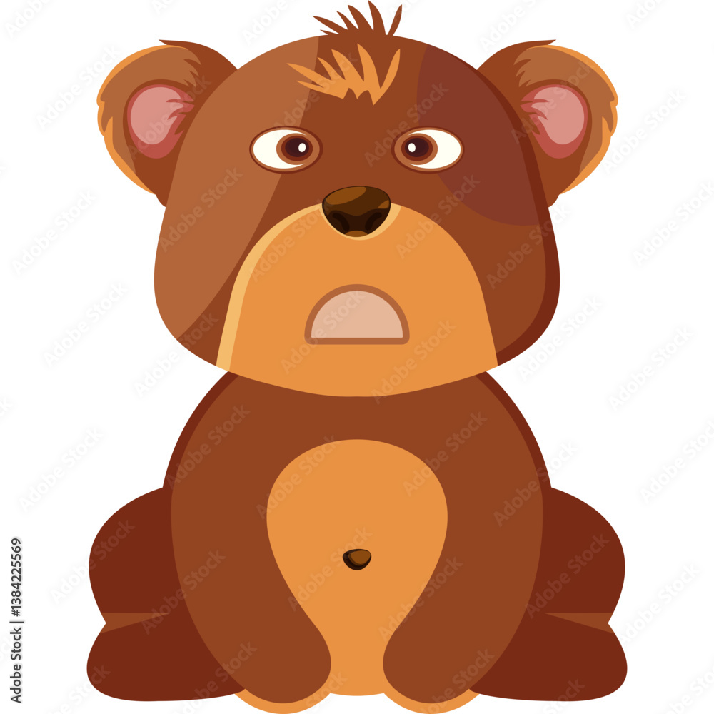 Fototapeta premium Anguished Bear Icon