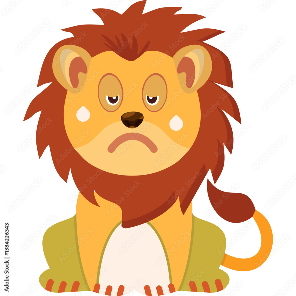Fototapeta premium Lion Disappointment Icon