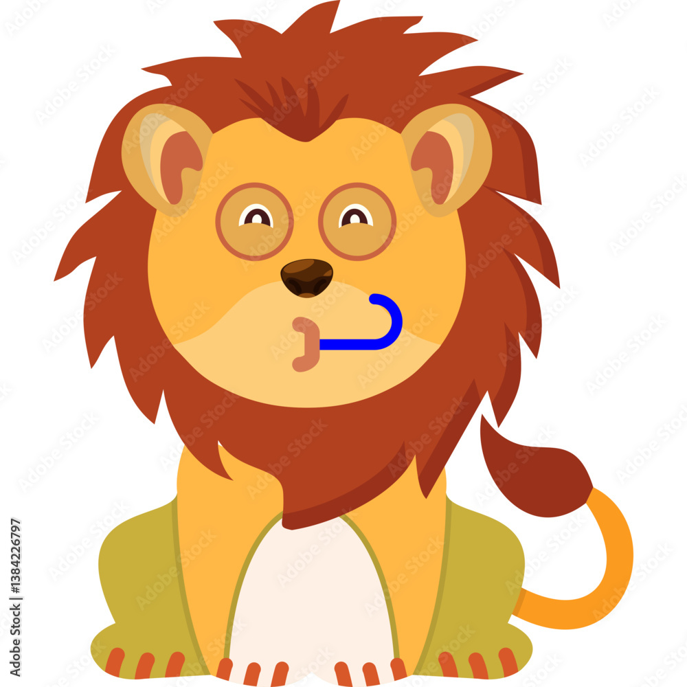 Fototapeta premium Congratulation Lion Icon