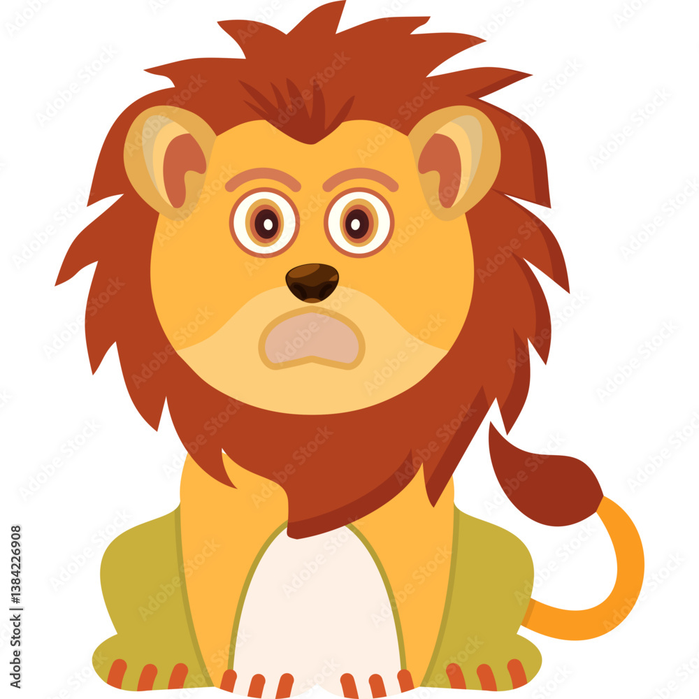 Obraz premium Fearful Lion Icon
