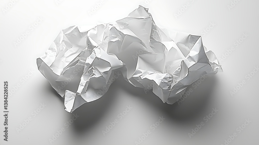 Obraz premium Crumpled White Paper Texture