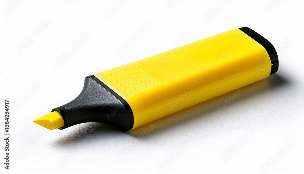 yellow highlighter isolated on white yellow highlighter isolated on white