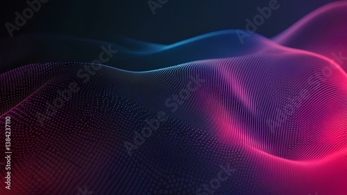 abstract digital background with dynamic particles. abstract purple background