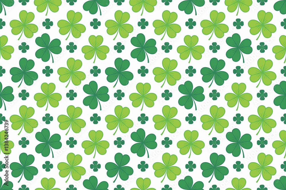クローバーのシームレスパターン背景