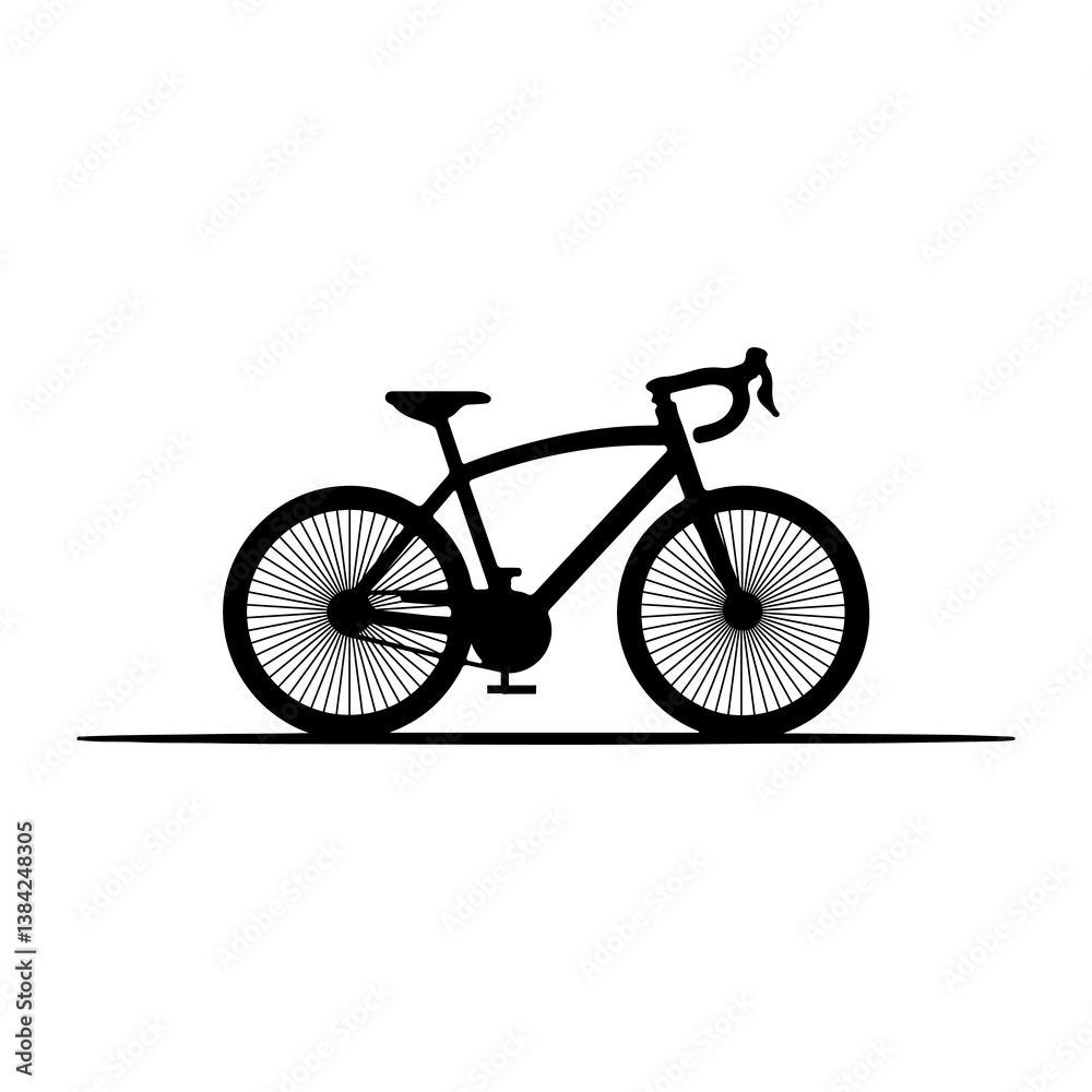 Fototapeta premium Bicycle Silhouette Vector