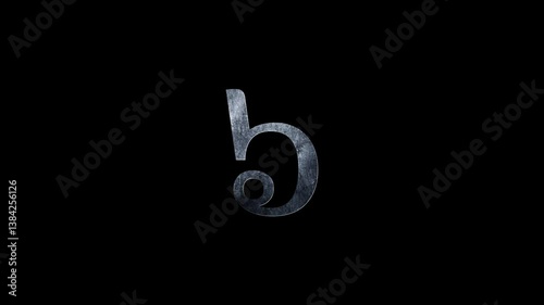 Metal neon glow thai number countdown from 10 to 0