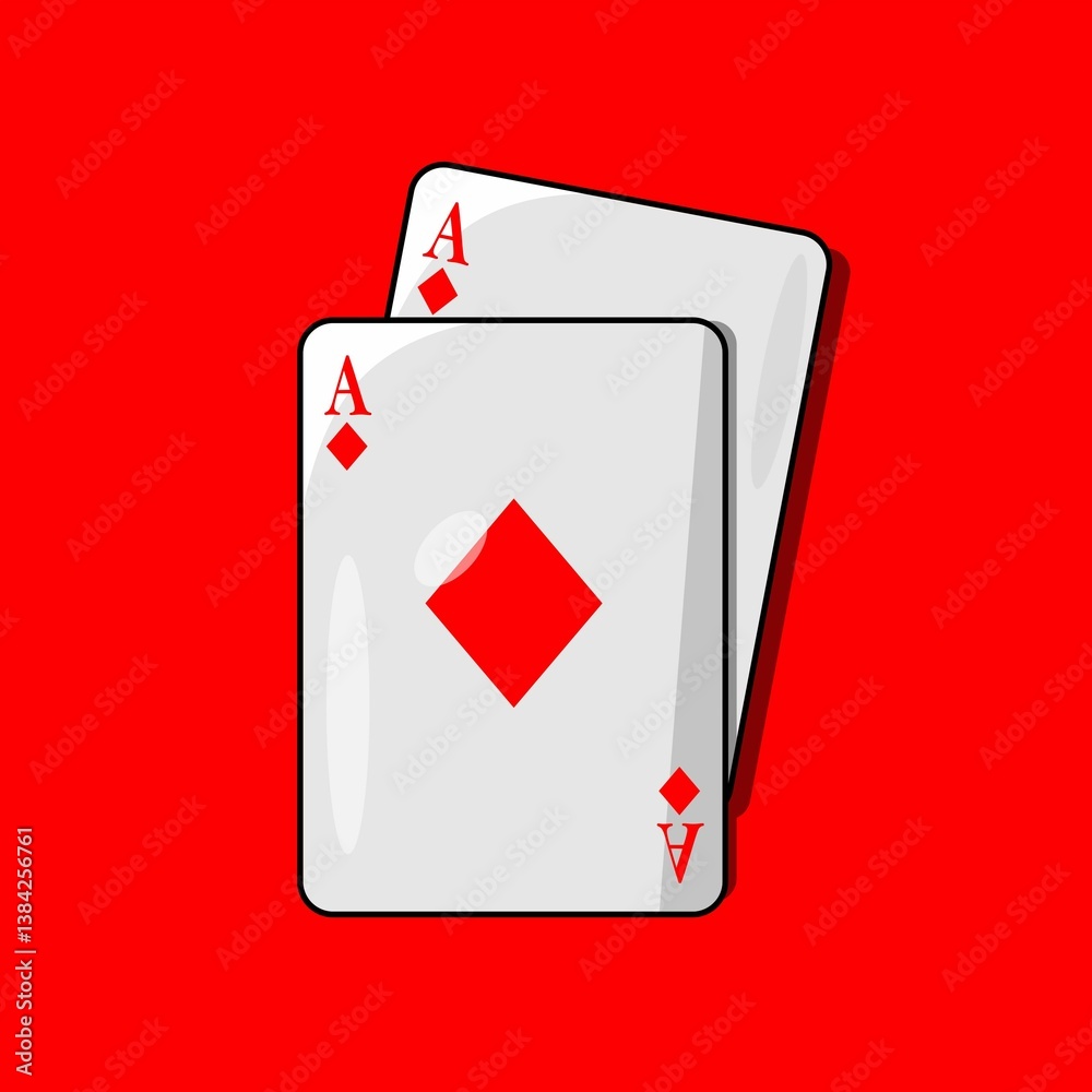 Obraz premium Diamond Playing Cards Illustration