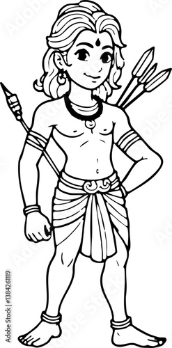 vector illustration of lord rama