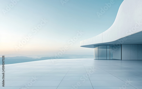 Minimalist modern architecture and spatial structure
