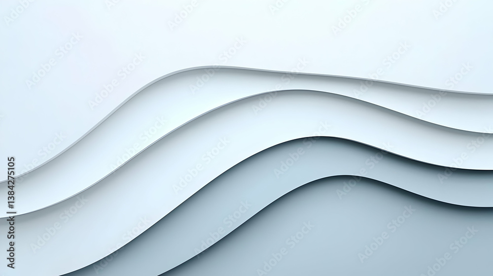 Obraz premium Abstract Geometric Background With Layered Waves