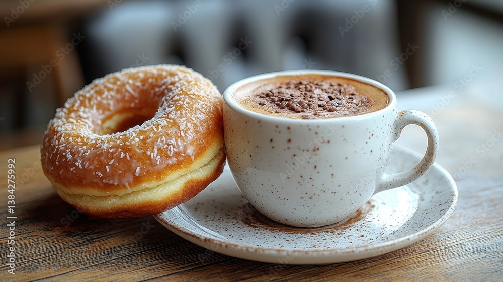 cup of coffee and donut,illustration cup of coffee and donut,illustration