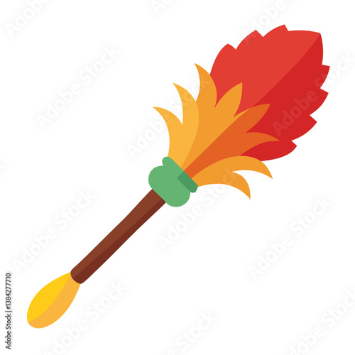 Feather Duster Vector – Cleaning Tool Illustration