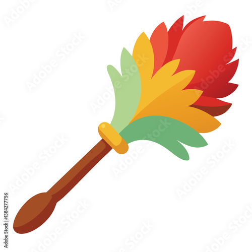 Feather Duster Vector – Cleaning Tool Illustration