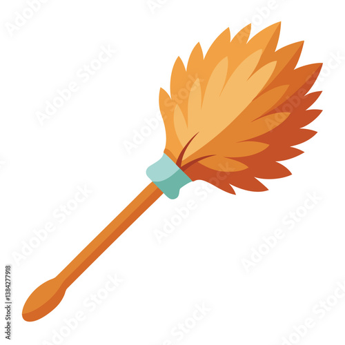 Feather Duster Vector – Cleaning Tool Illustration
