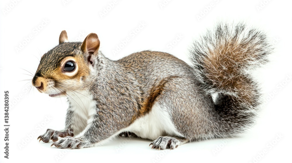Obraz premium Squirrel isolated on white background