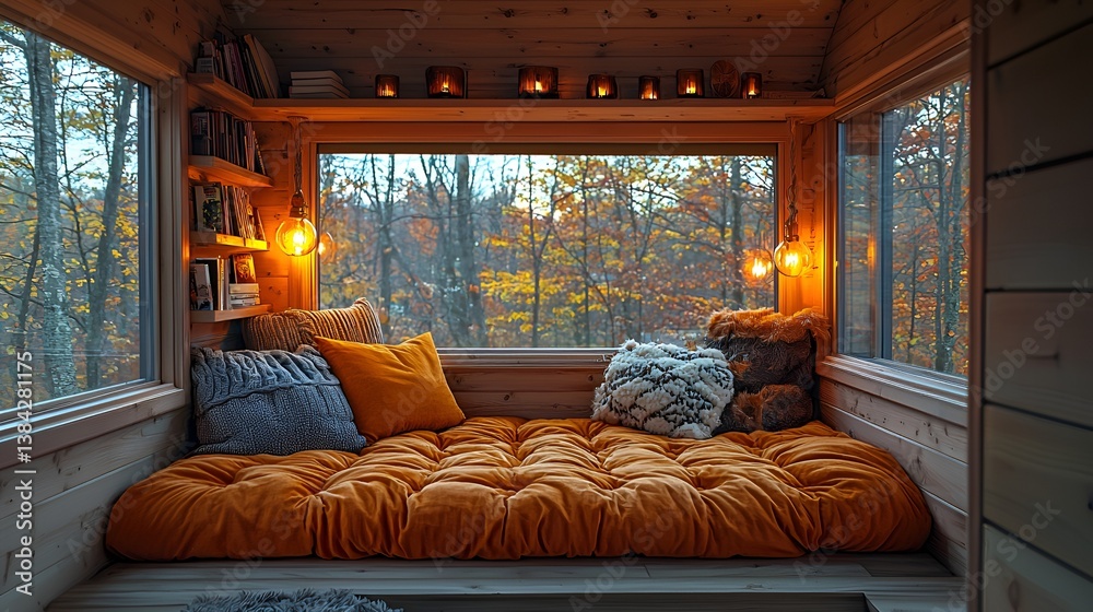 Autumn Cabin Reading Nook Autumn Cabin Reading Nook