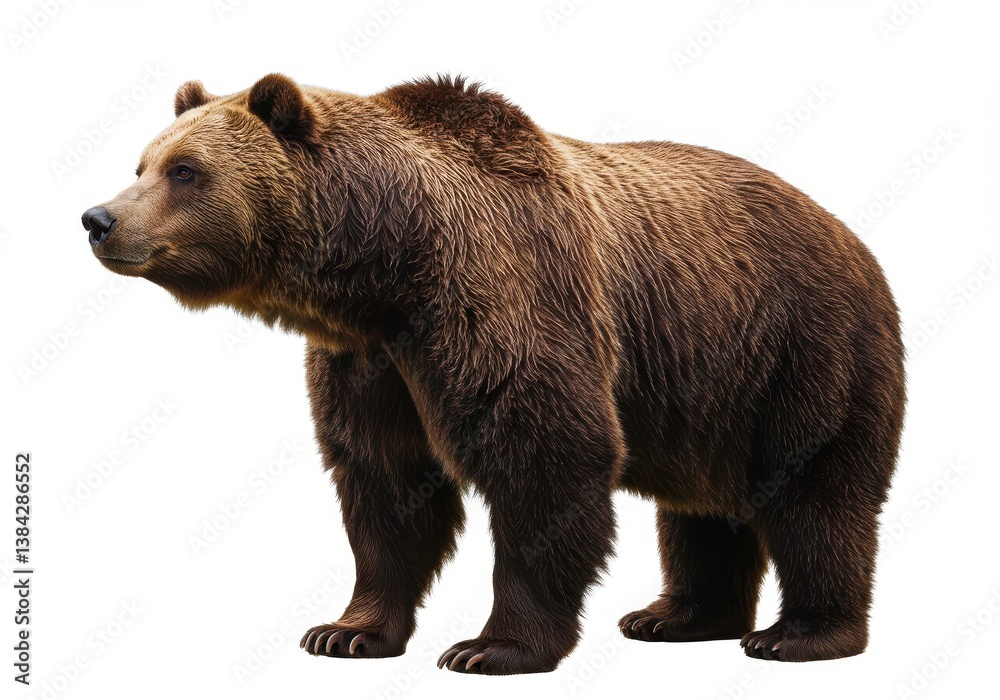 Fototapeta premium Brown grizzly bear full body