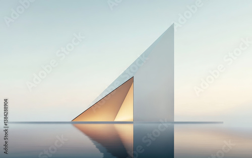 Minimalist modern architecture and spatial structure