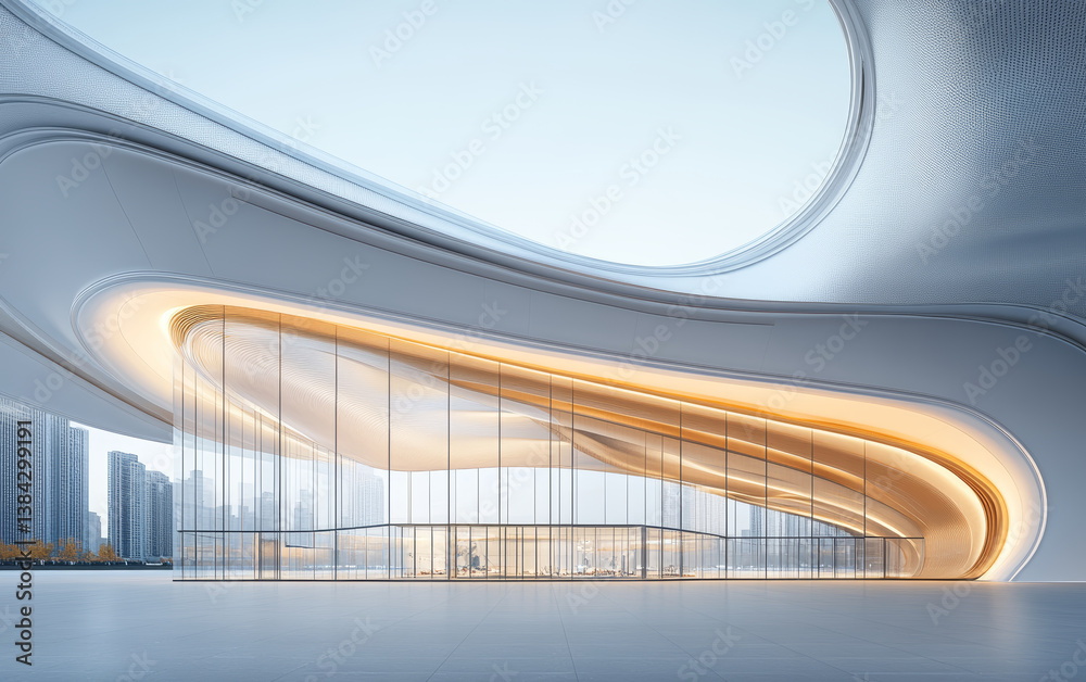 Obraz premium Minimalist modern architecture and spatial structure 