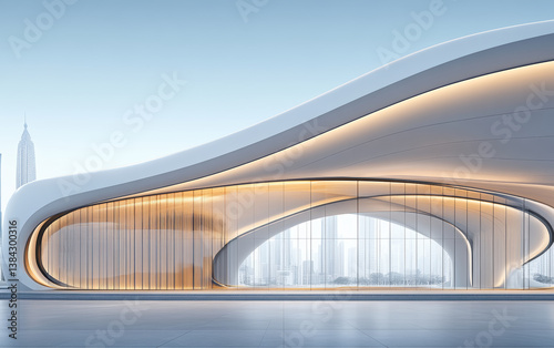 Minimalist modern architecture and spatial structure
