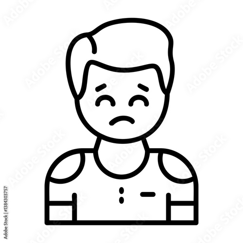 Contempt Outline Style Emotion Icon