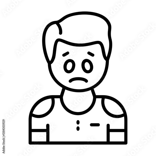Overwhelm Outline Style Emotion Icon