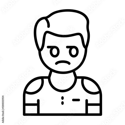 Canvastavla Cynicism Outline Style Emotion Icon