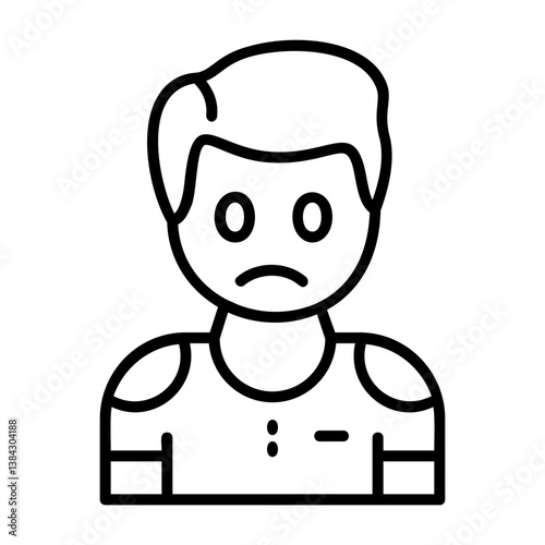 Yearning Outline Style Emotion Icon