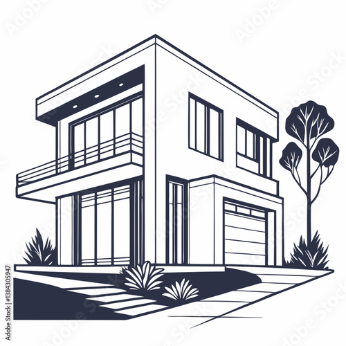 sketch of house