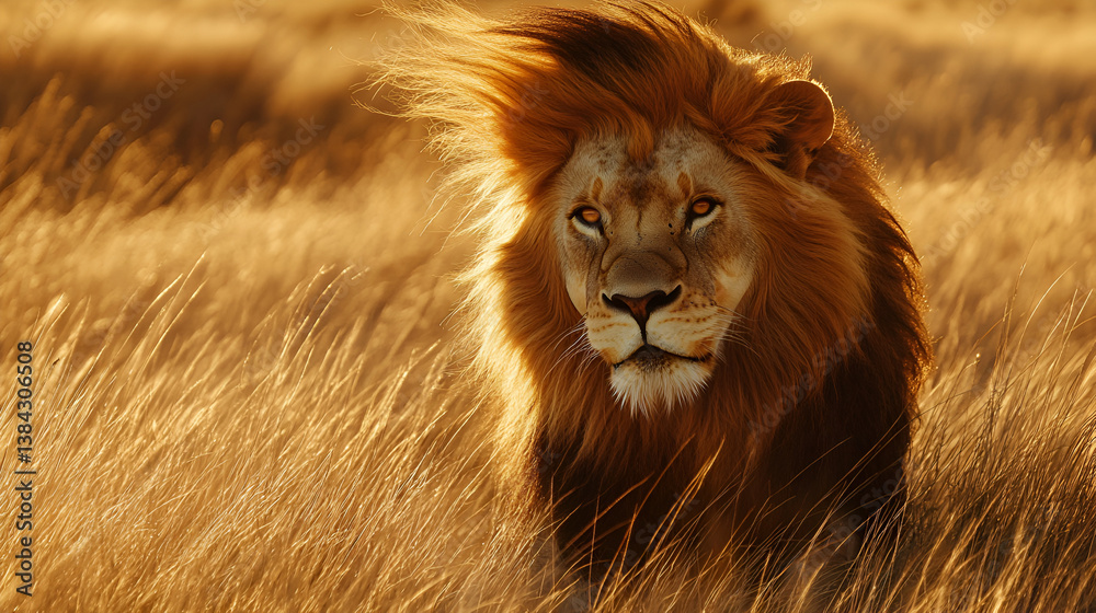 Naklejka premium portrait of a lion