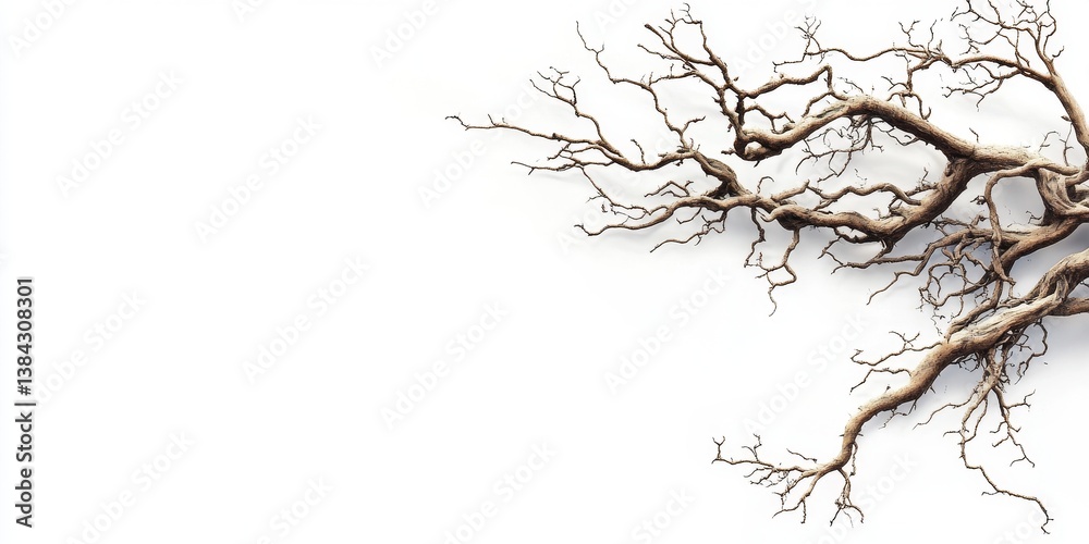 Fototapeta premium Dried Root System of a Dead Tree