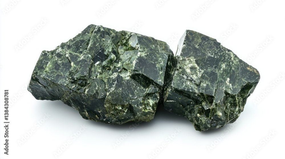 Serpentinite isolated on white background Serpentinite isolated on white background