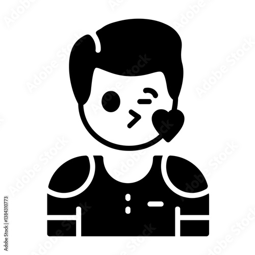 Sympathy Solid Style Emotion Icon