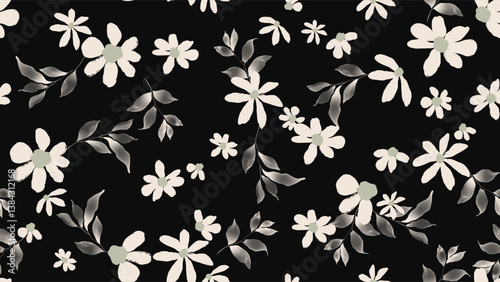 Floral seamless pattern fea...