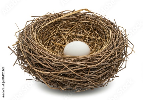 Bird s nest intricately woven