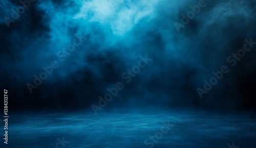 Abstract smoky blue studio backdrop