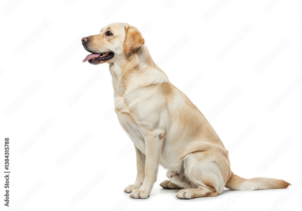 Golden labrador side view sitting Golden labrador side view sitting