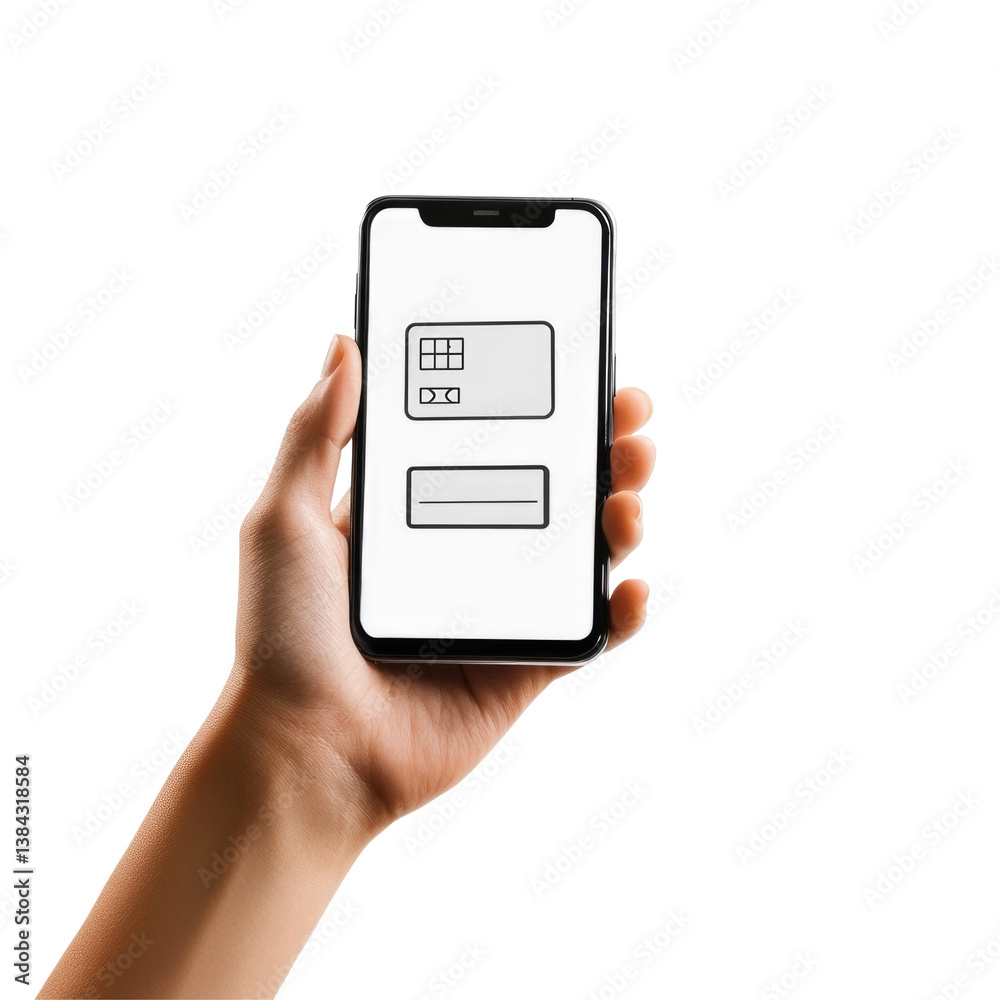 Digital Payment Display on transparent background Digital Payment Display on transparent background