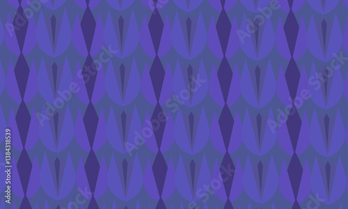 Blue and Pink Geometric Seamless Pattern with Stripes and Vintage Vibes