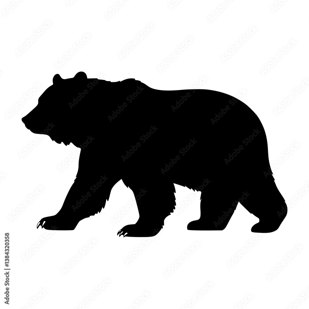 Fototapeta premium Strong Bear Silhouette Image | Wild Animal Shadow