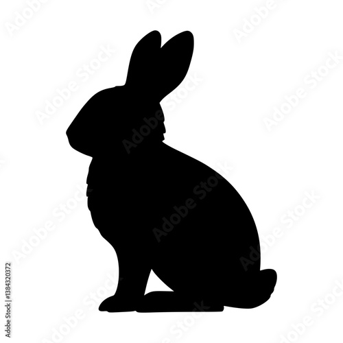 Cute Bunny Silhouette Image | Rabbit Shadow Art