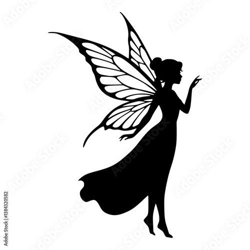 Magical Fairy Silhouette Image | Enchanted Shadow