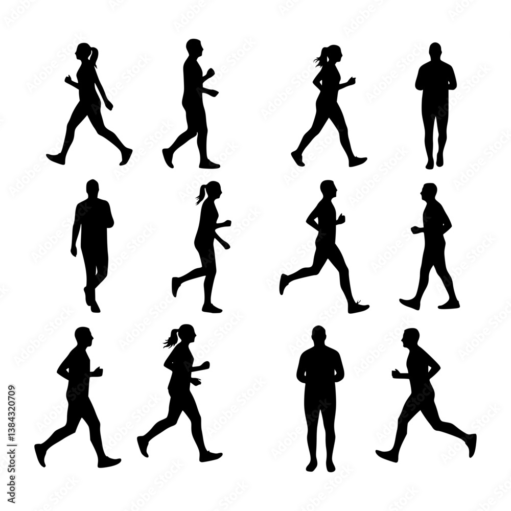 Fototapeta premium Universal Person Silhouette Image | Human Shadow