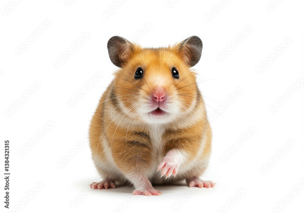 Cute hamster portrait golden fur Cute hamster portrait golden fur