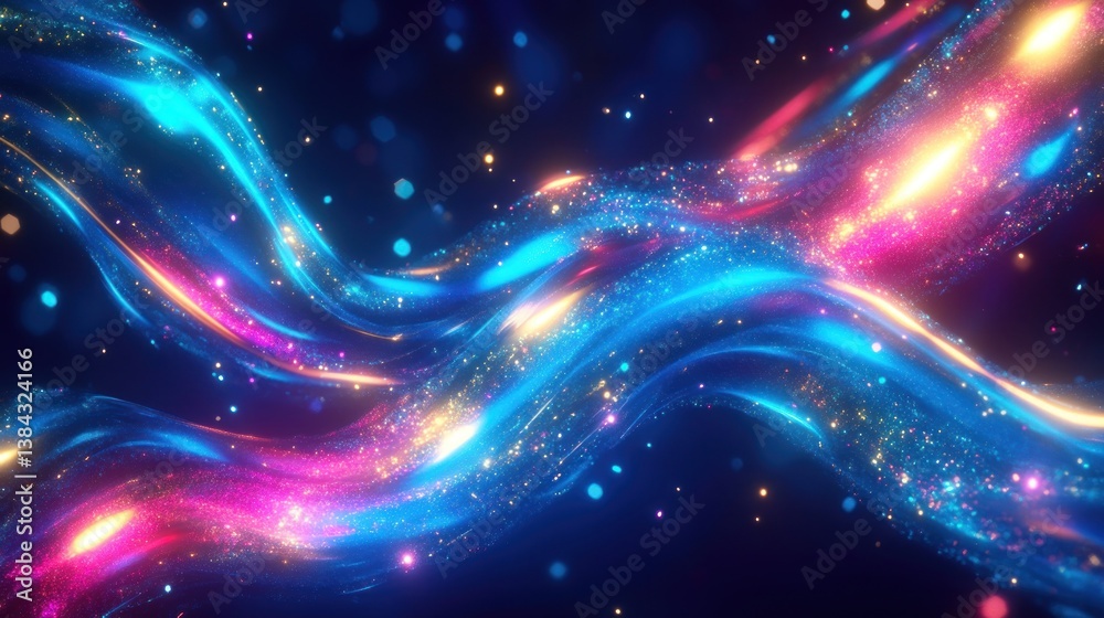 Obraz premium Abstract glowing swirling lines