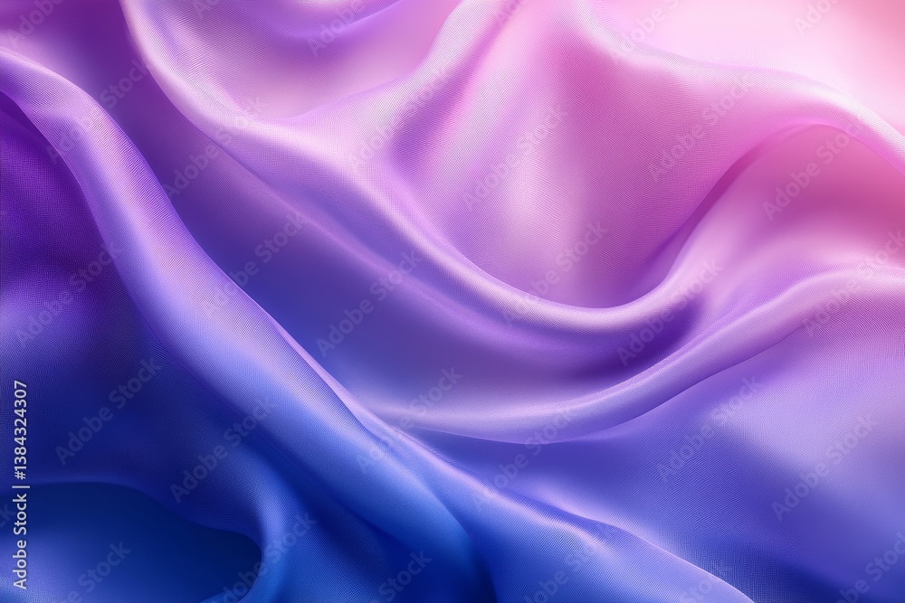 Obraz premium Soft, flowing, ombre silk fabric. Delicate, vibrant colors