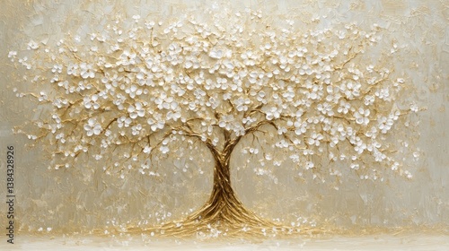 Golden Blossoms Tree of Life